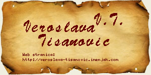 Veroslava Tišanović vizit kartica